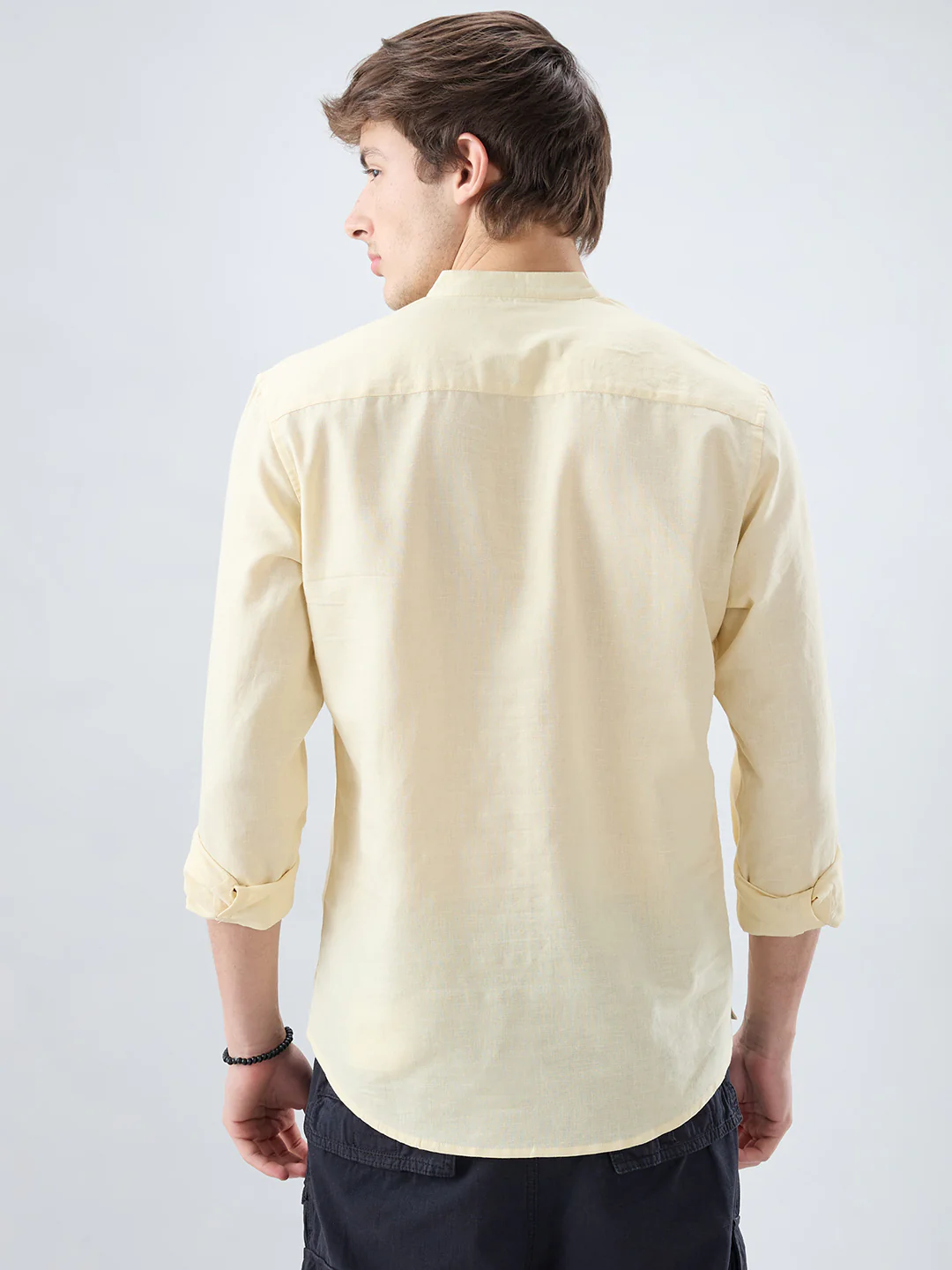 Premium Butter Yellow Linen Blend Kurta - Image 7