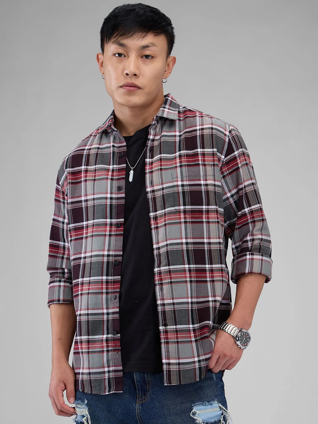 Premium Cotton Vintage Multicolour Checkered Shirt - Image 4