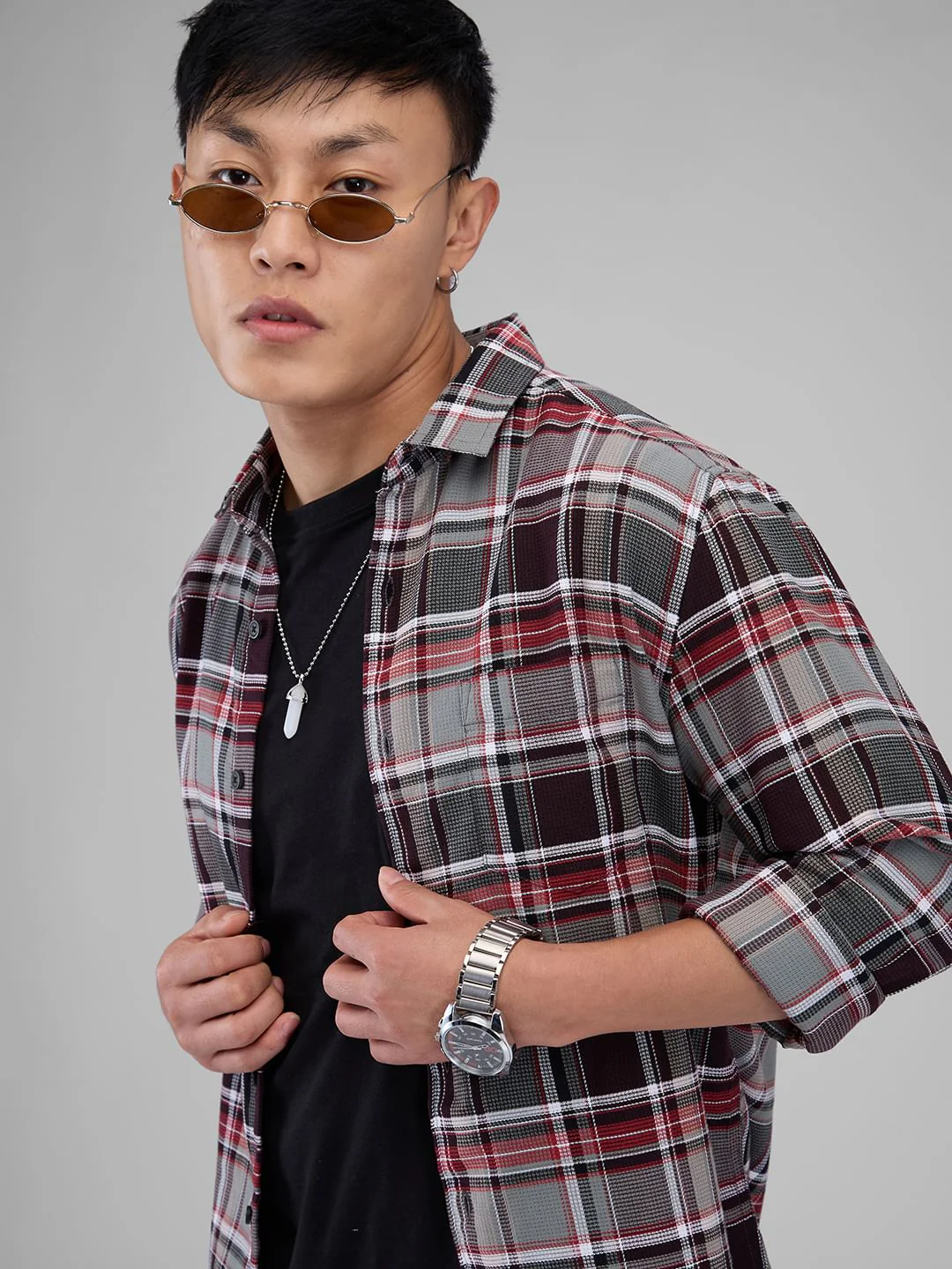Premium Cotton Vintage Multicolour Checkered Shirt - Image 5
