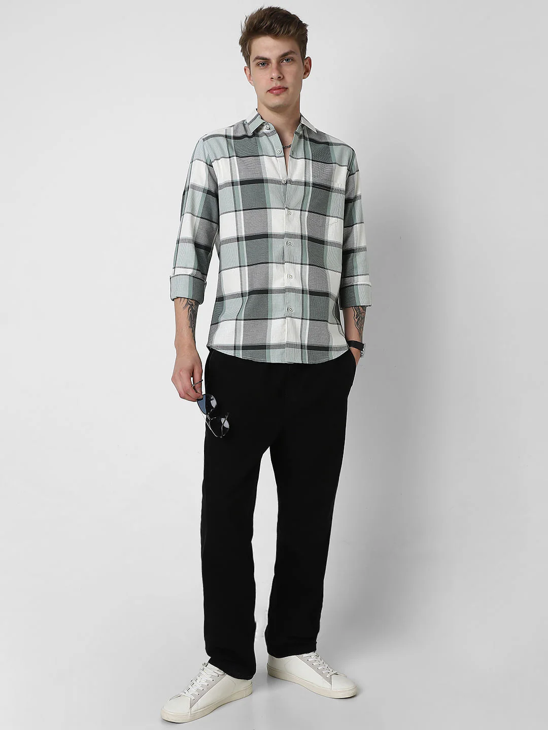 Premium Giza Cotton Dobby Checkered Shirt - Image 8
