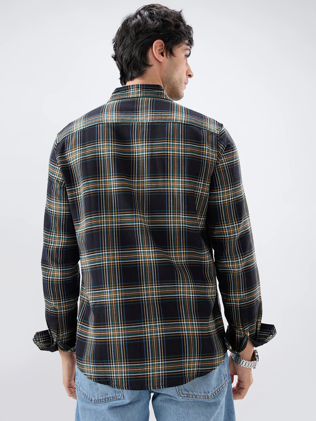 Premium Giza Cotton Multicolour Tartan Checked Shirt - Image 6