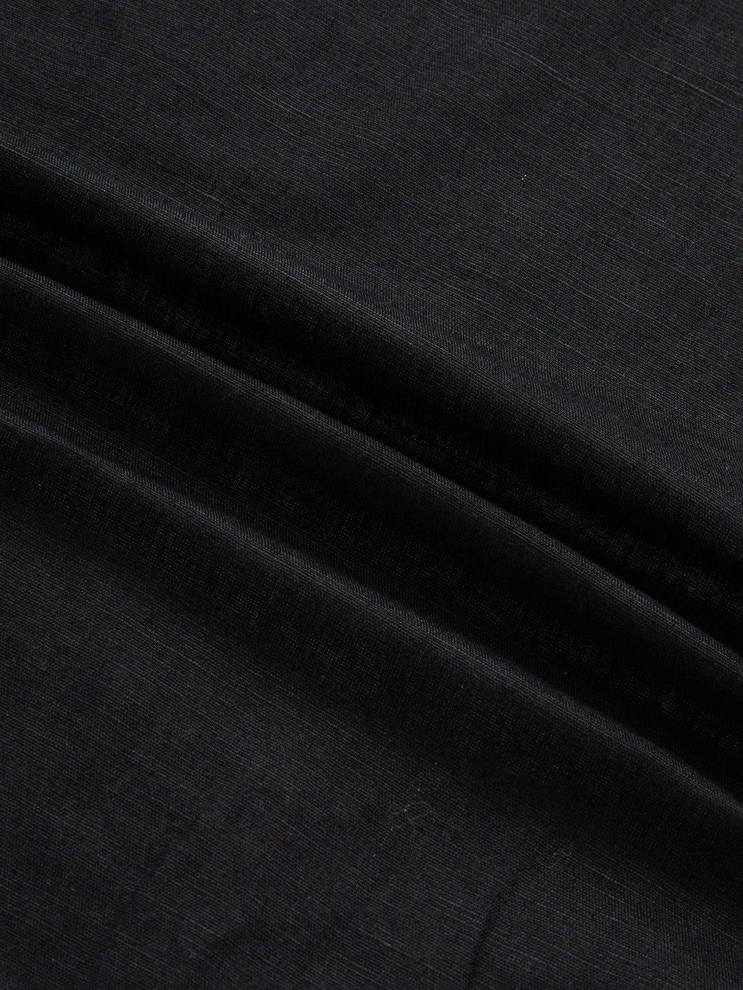 Refined Black Luxe Linen Lapel Collar Oversized Shirt - Image 8