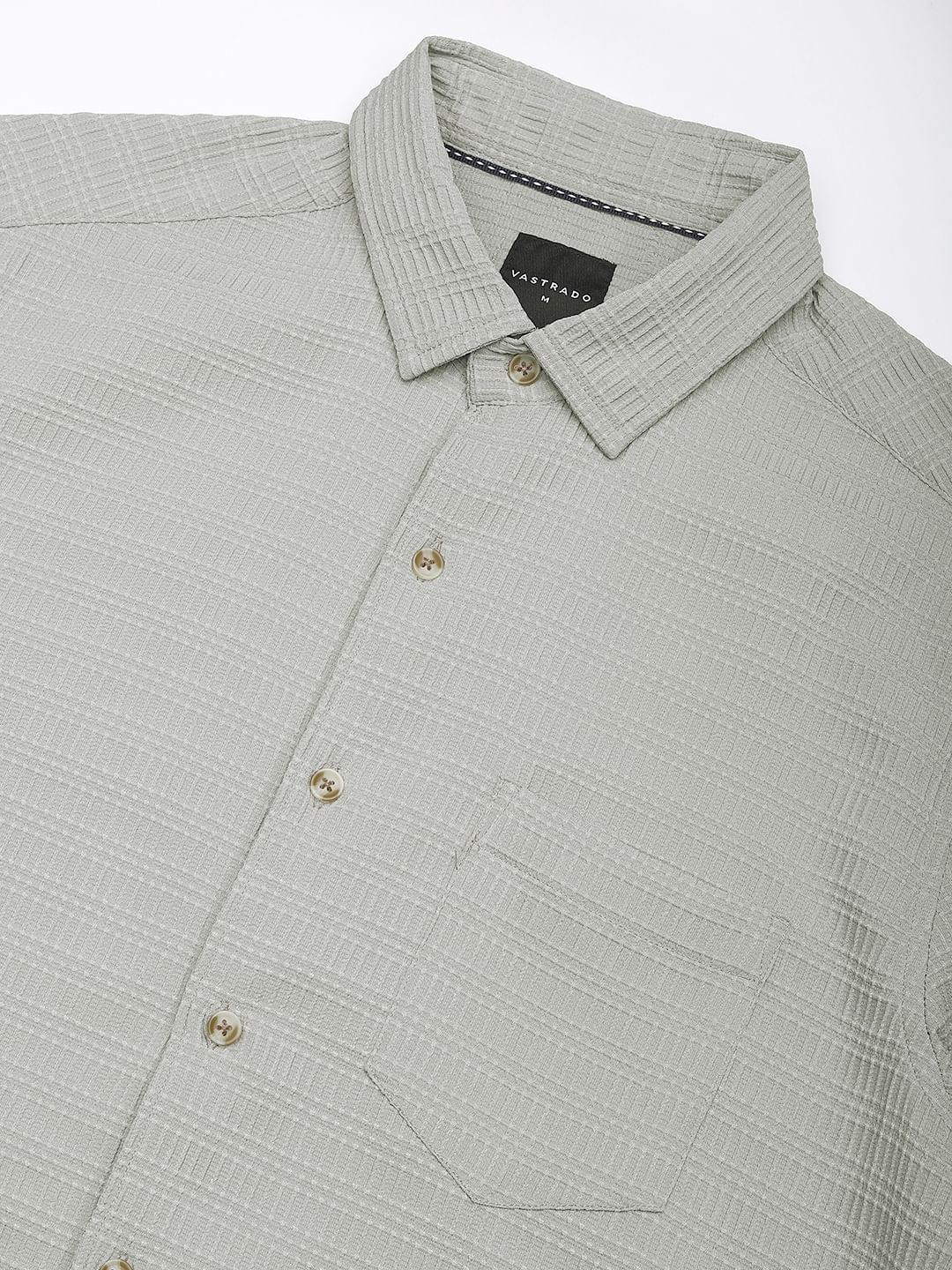 Refined Grey Mine Quad Textured Shirt - Image 3
