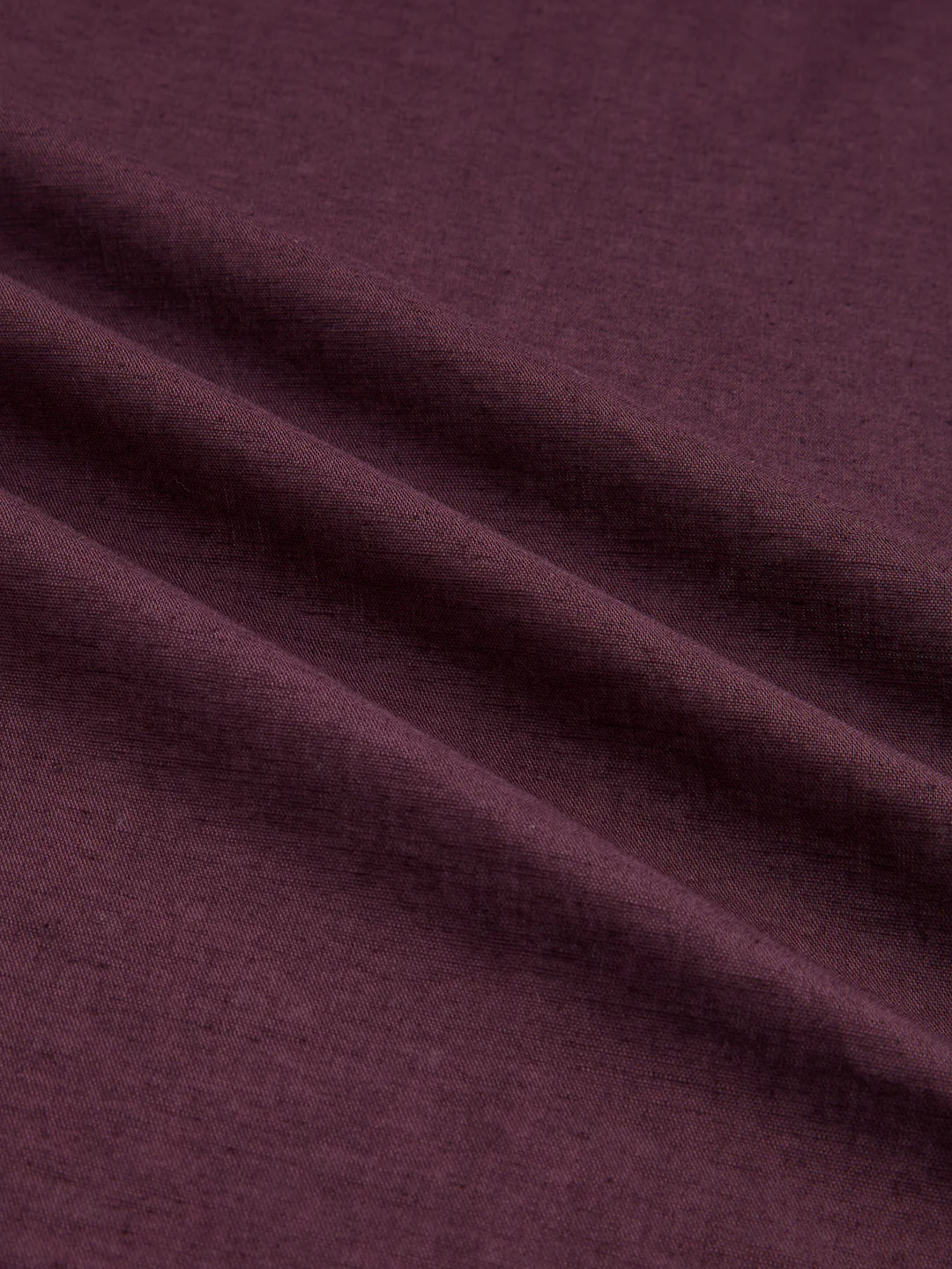 Rich Wine Linen Blend Everyday Shirt - Image 3