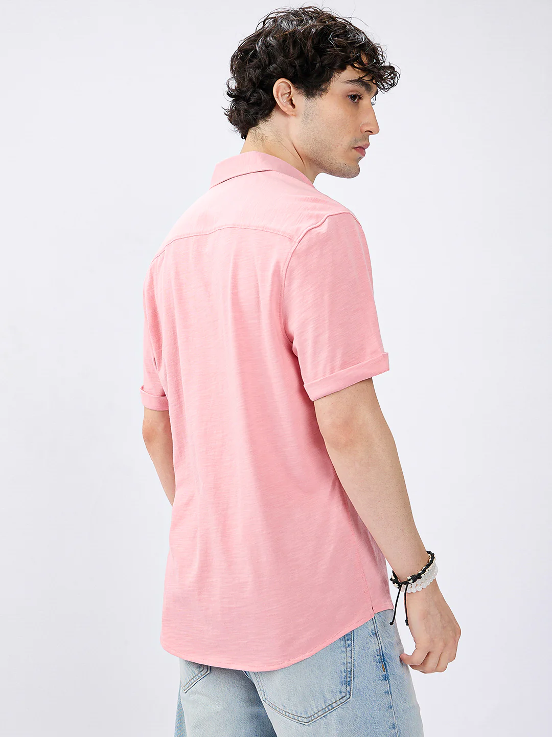 Rose Pink Blush Tone Knitted Shirt - Image 7