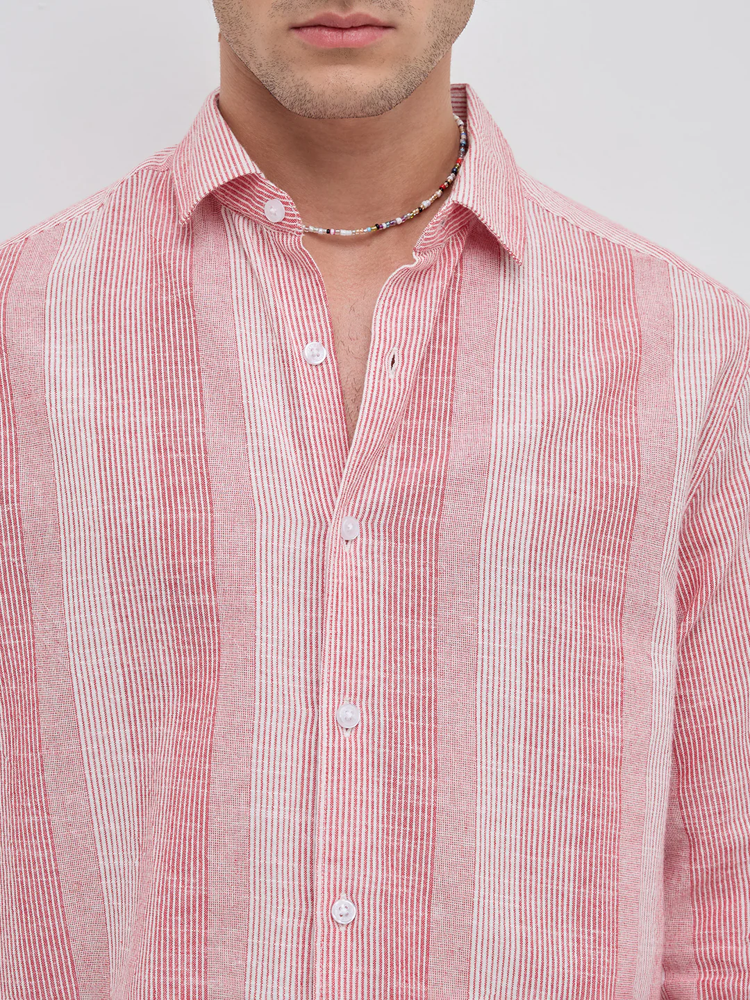 Rose Red Refined Multi Striped Shirt - Image 3