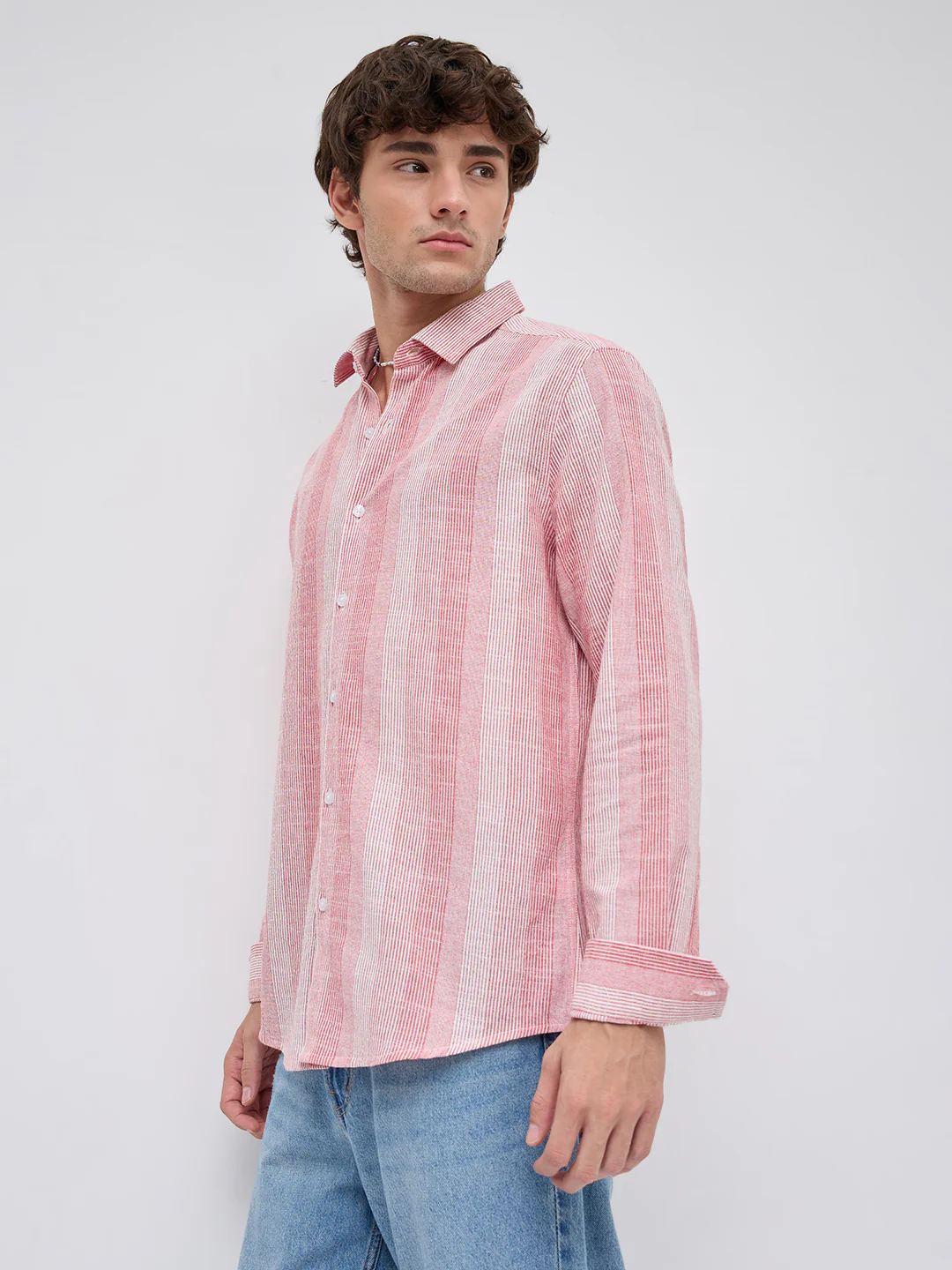 Rose Red Refined Multi Striped Shirt - Image 6