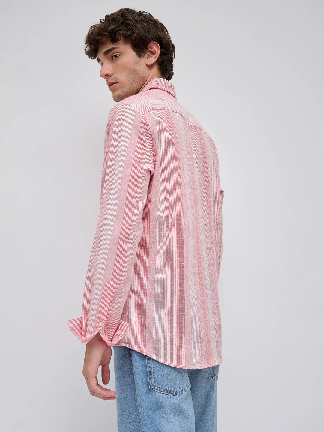 Rose Red Refined Multi Striped Shirt - Image 7