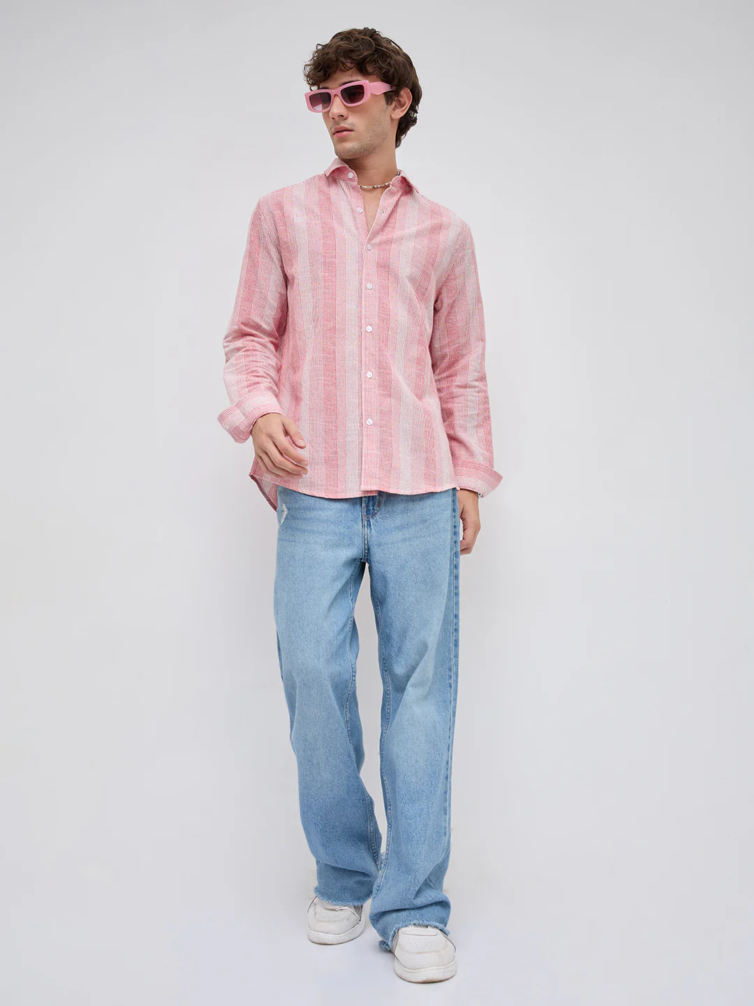 Rose Red Refined Multi Striped Shirt - Image 8