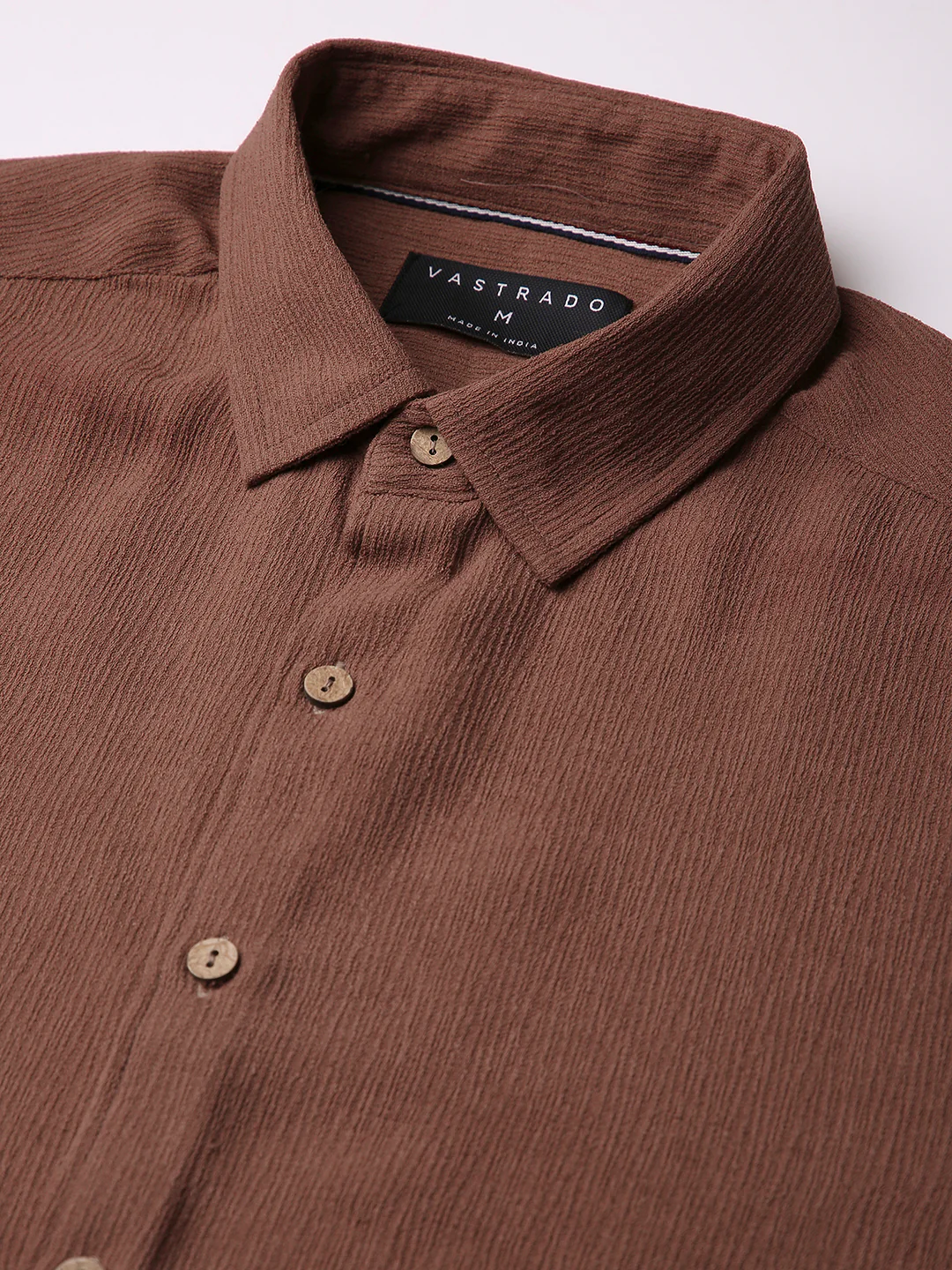 Russet Brown Crinkled Shirt - Image 3