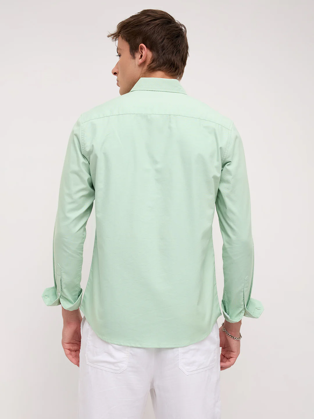 Seafoam Green Oxford Button-Down Collar Business Shirt - Image 6
