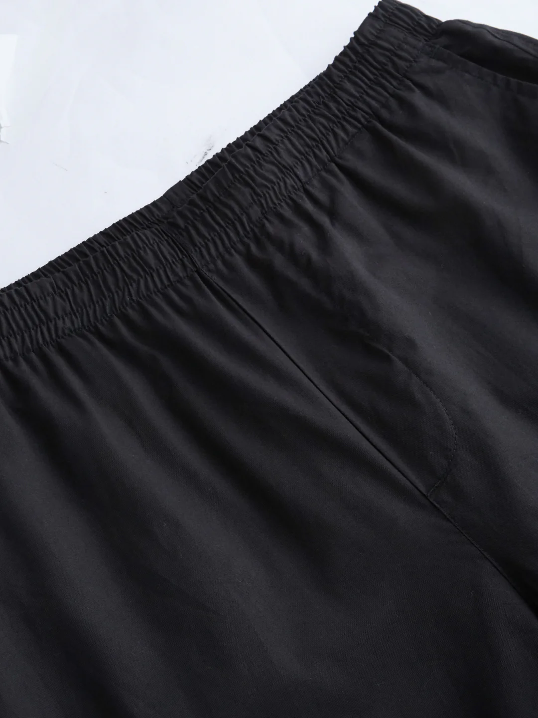 Solid Black Tapered Trousers - Image 3