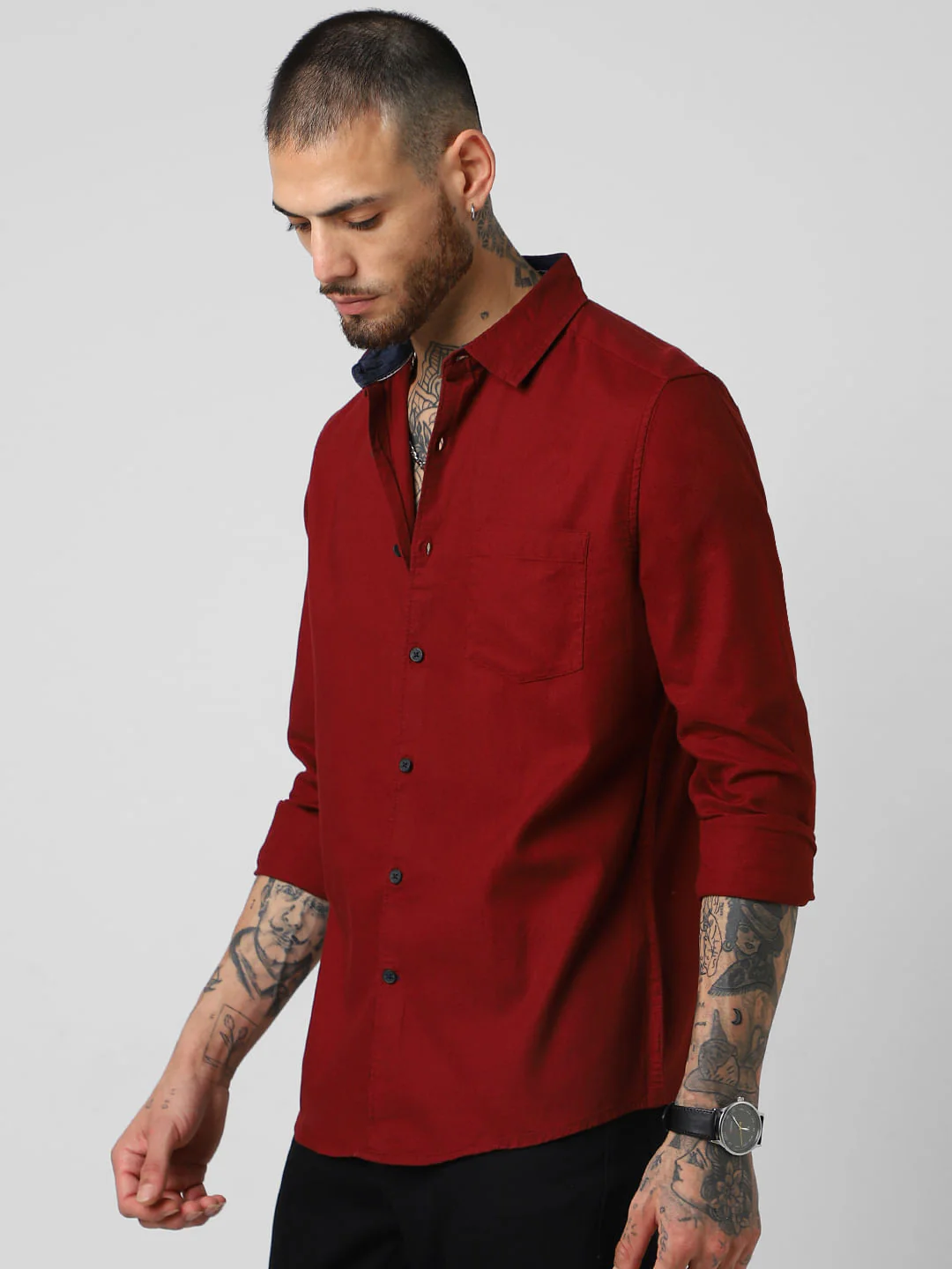 Solid Maroon Shirt - Image 5