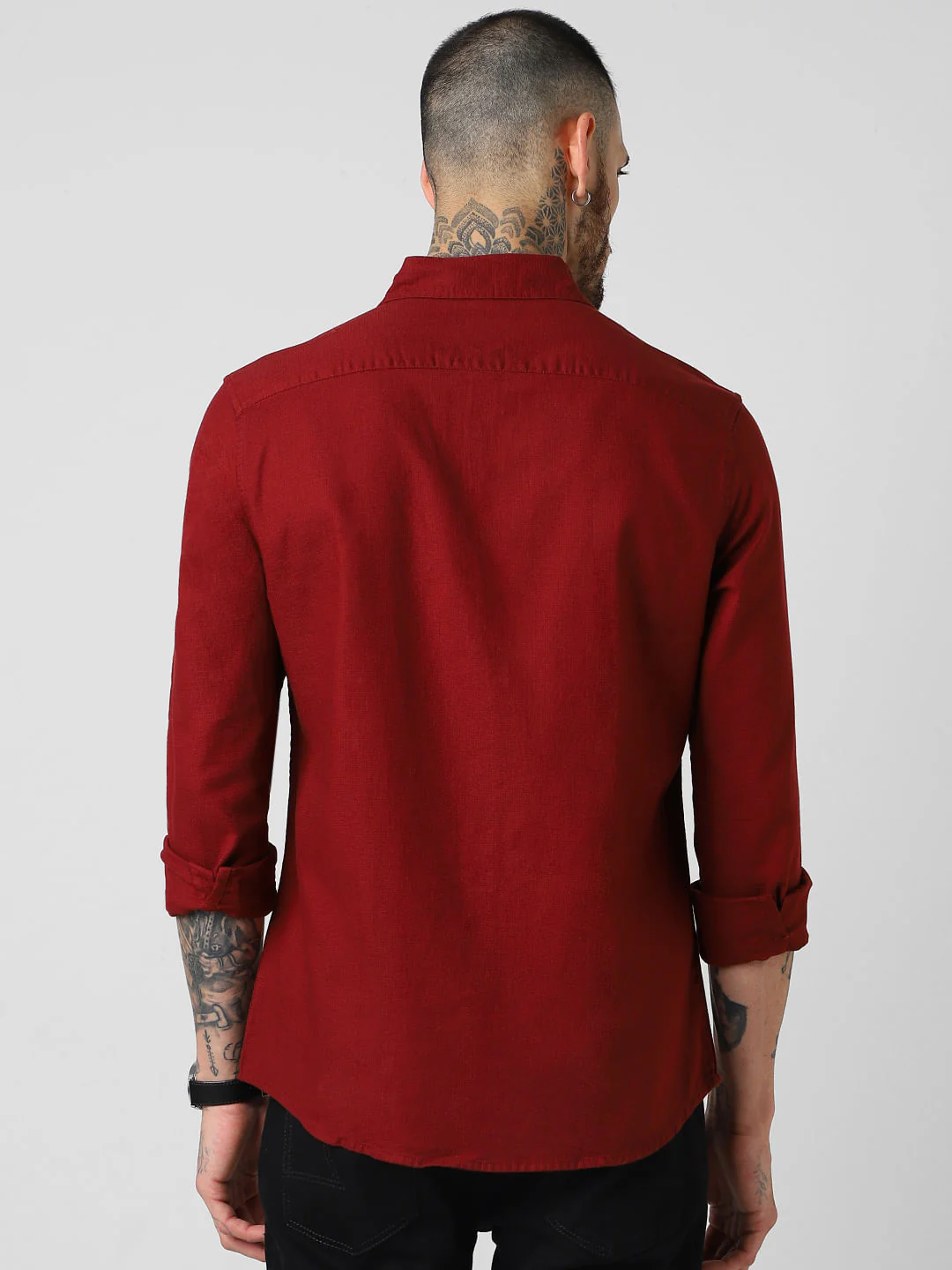 Solid Maroon Shirt - Image 6