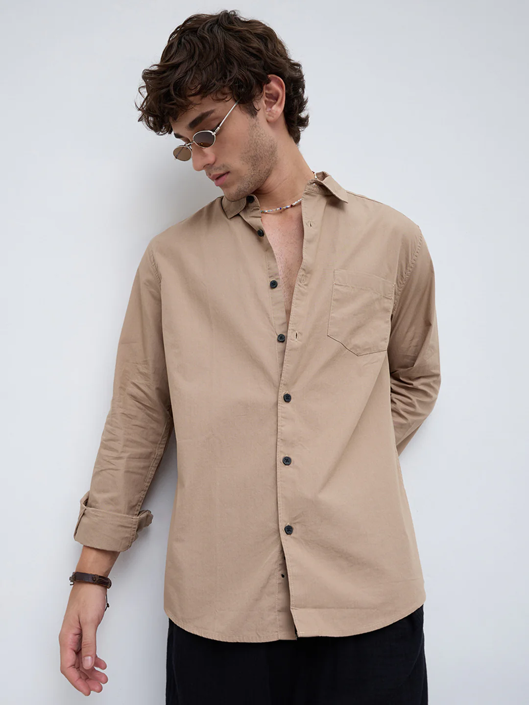 Stone Khaki Premium Metropolitan Daily Shirt - Image 5