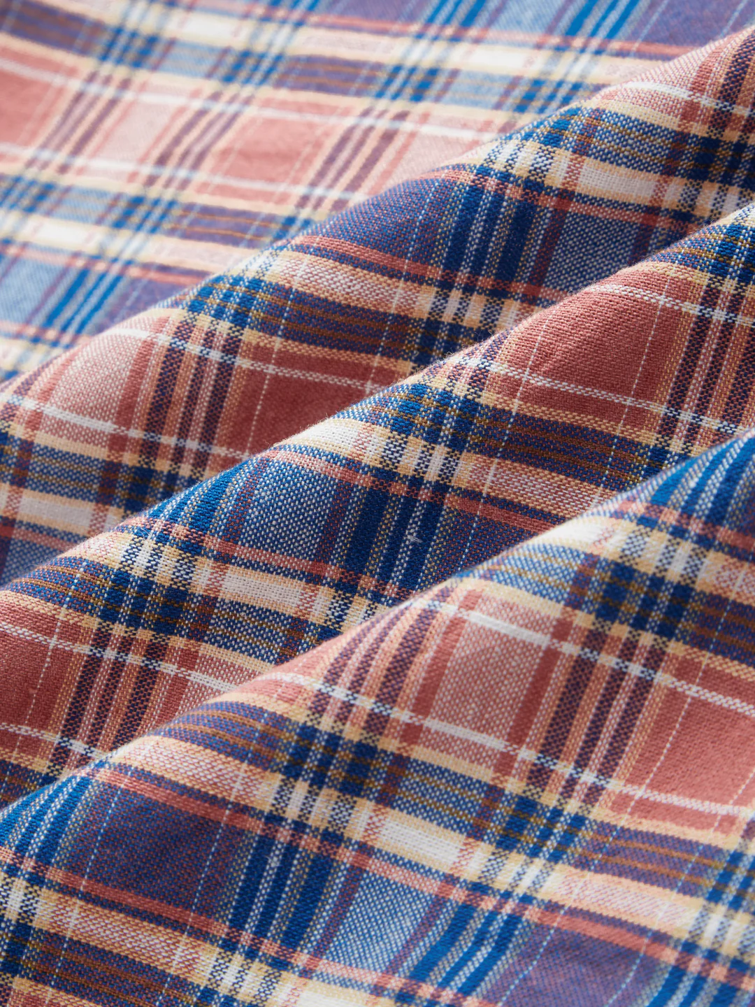 Sunset Denim Multi Checks Linen Blend Boxy Fit Crop Shirt - Image 3