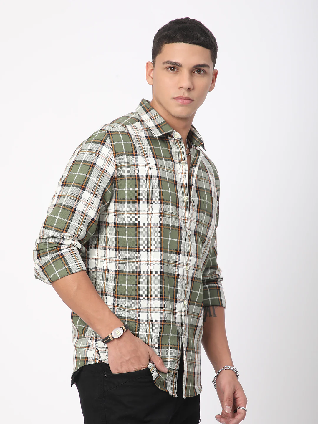 Timeless Tartanique Green Checkered Shirt - Image 5