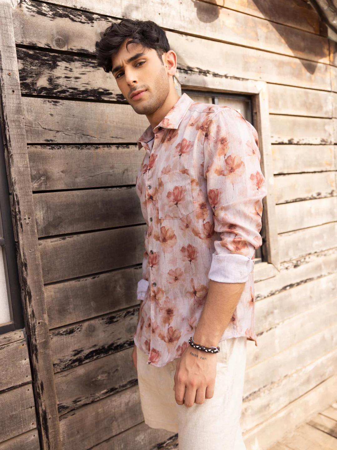 Vintage Multicolour Floral Linen Shirt - Image 5