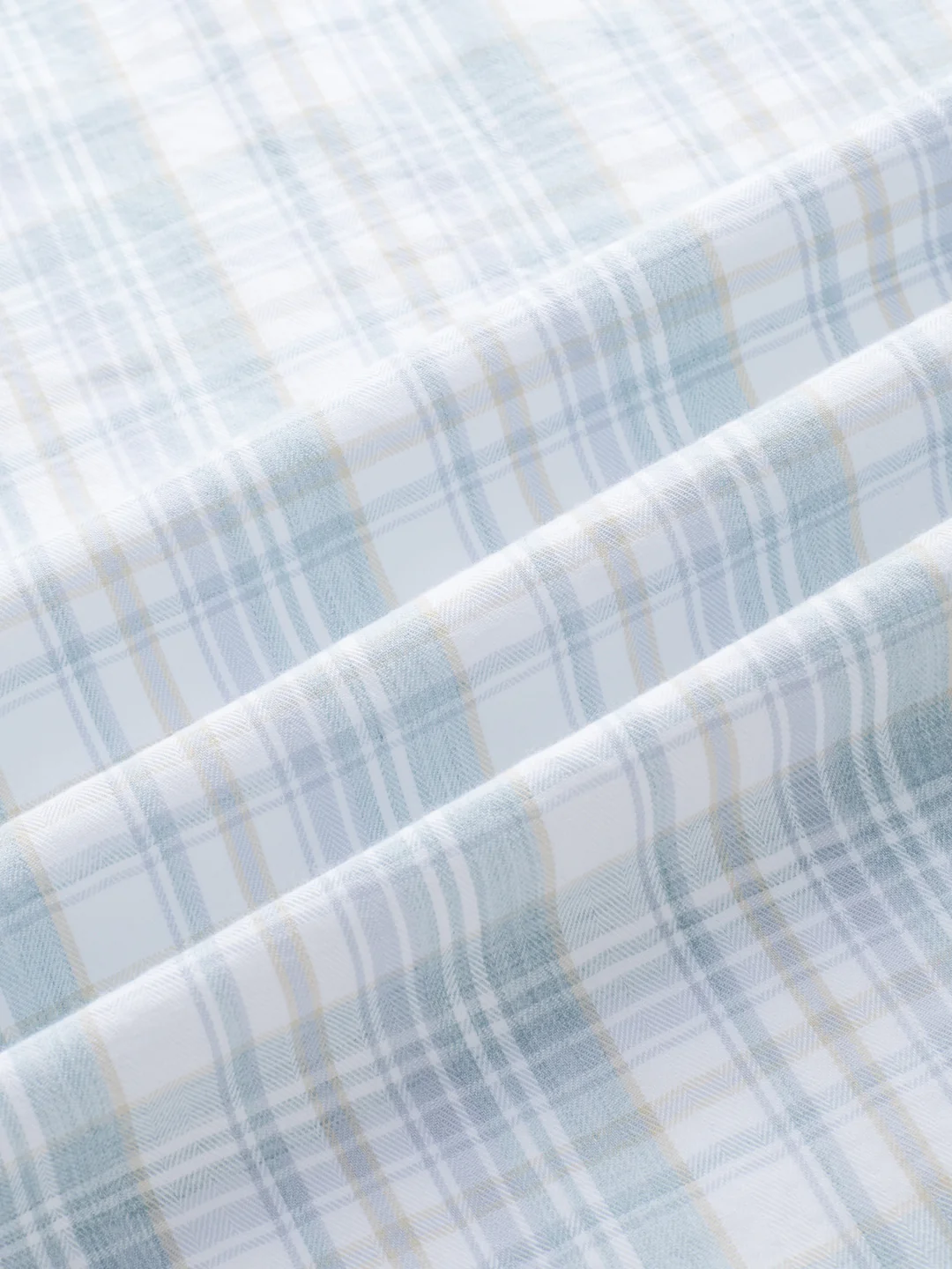 Washed Sage Green Fine Line Grid Checks Shirt - Image 3